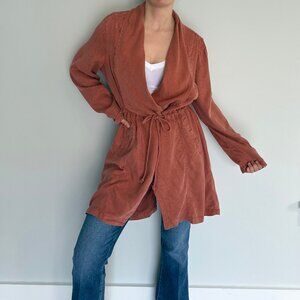 MAX Jeans Rust Tencel Drape Jacket